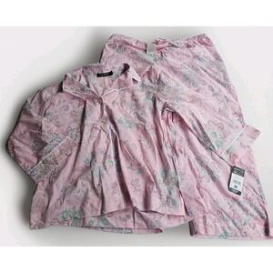 LAUREN Ralph Lauren Pink Pajama Set Women's Size XL Paisley Flowers NWT ($74.00)
